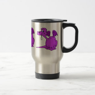 Taza De Viaje Bebé púrpura lindo del dragón