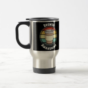 Taza De Viaje Bebida caliente retro producida despertando para i