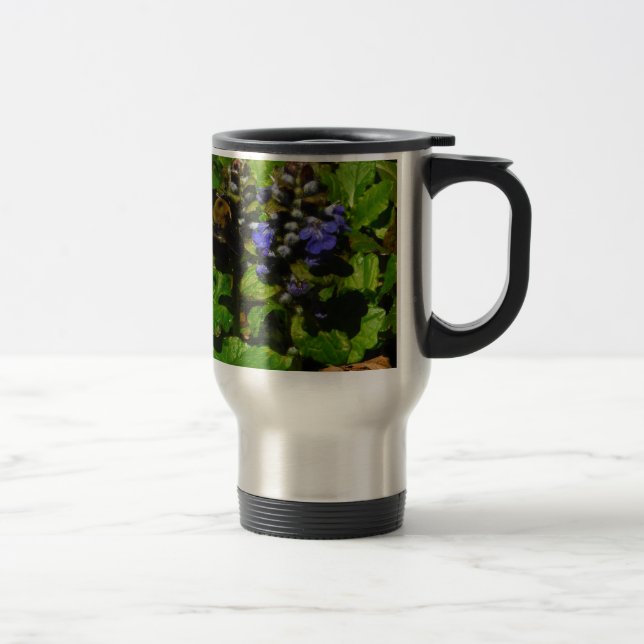 Taza De Viaje Bee de abejas moradas y abeja de burbujas (Derecha)