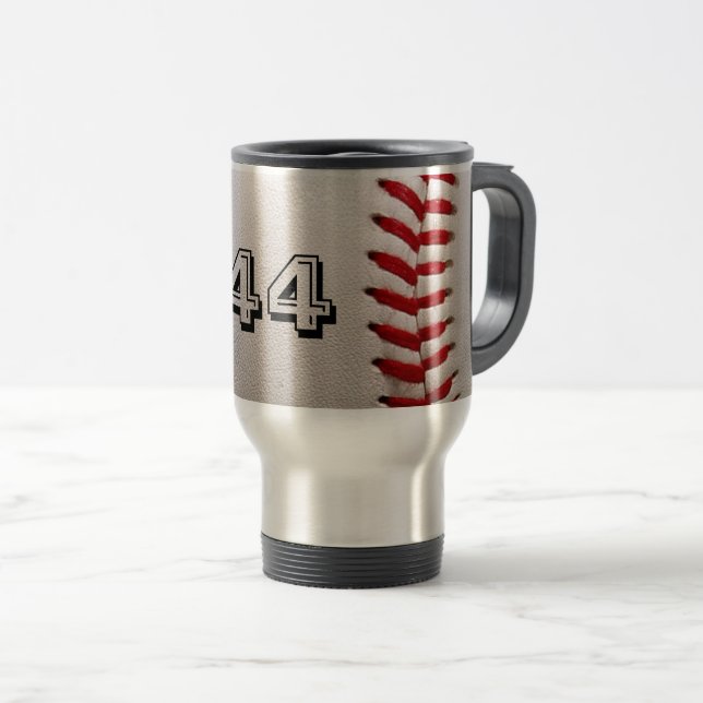 Taza De Viaje Béisbol con número de Personalizable (Anverso derecho)