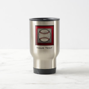 Taza De Viaje Béisbol de aluminio cepillado de la mirada