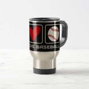 Taza De Viaje Béisbol personalizado de texto y color