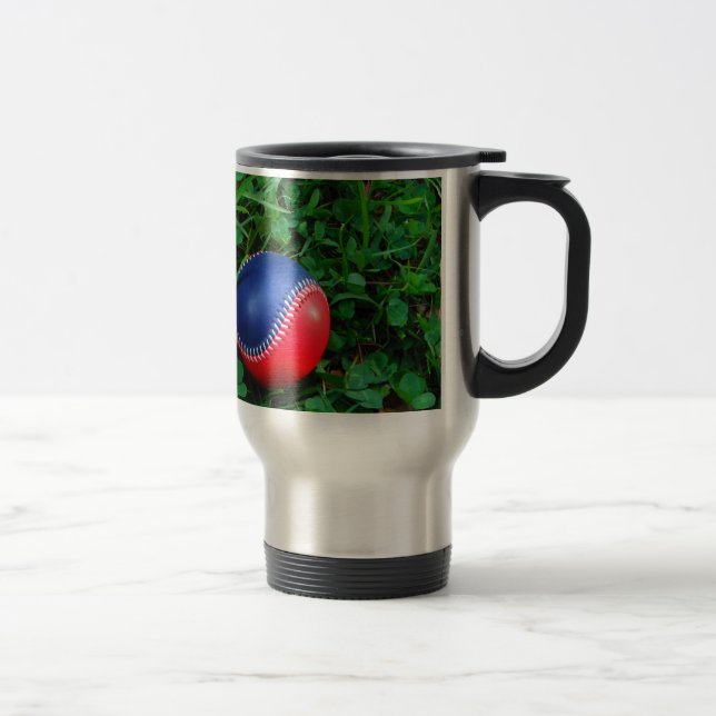 Taza De Viaje Béisbol rojo y azul con puntas blancas (Derecha)