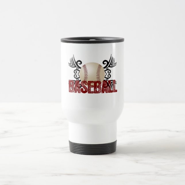 Taza De Viaje Béisbol tribal (Centro)