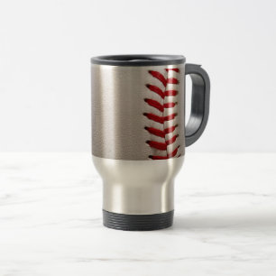 Taza De Viaje Béisbol y Softbol Costura Roja
