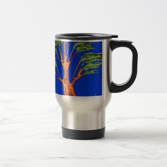Taza De Viaje Belleza de Acacia en África: Serenidad Serengeti. (Derecha)