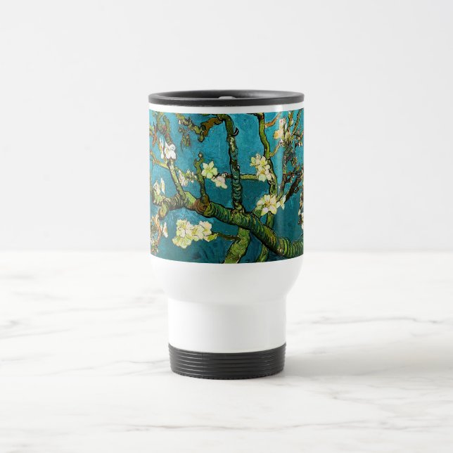 Taza De Viaje Bello Artes floreciente del árbol de almendra de (Centro)