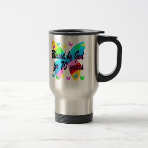 TAZA DE VIAJE BENDECIDIDO POR EL DISEÑO DE LA MARIPOSA 70 DE DIO
