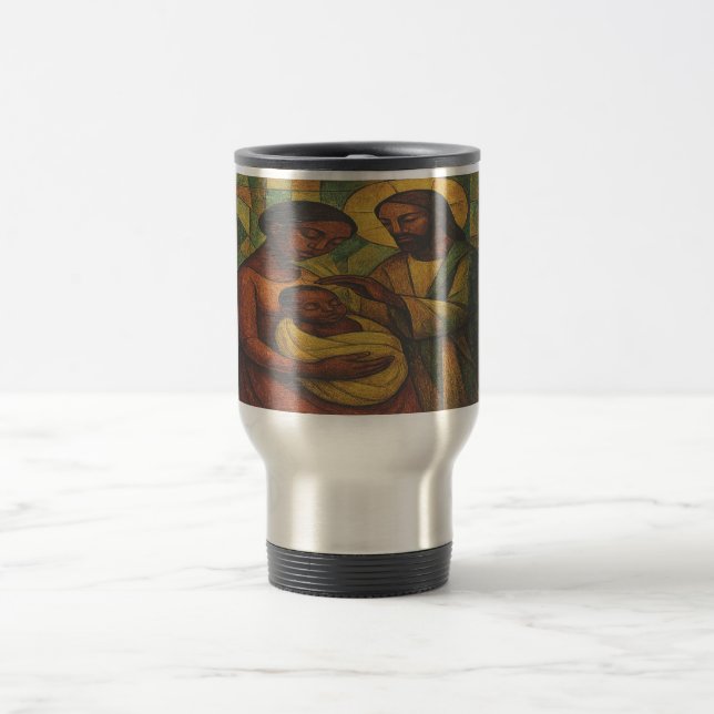 Taza De Viaje Bendecido Por Jesus African-American Travel Mug (Centro)