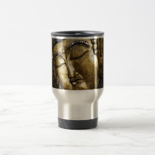 Taza De Viaje Bendición de Buda Dorado Amor Inspirador