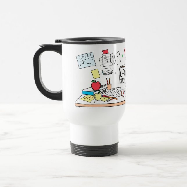 Taza De Viaje Best Teacher Appreciation Gift Custom Name (Izquierda)