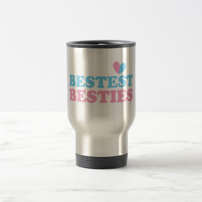 Taza De Viaje BESTEST BESTIES con los mejores amigos lindos de (Centro)