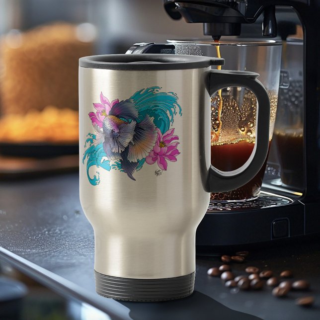 Taza De Viaje Betta Siamese Fighting Fish (Subido por el creador)