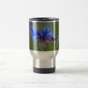 Taza De Viaje Bicho de laguna en una flor azul