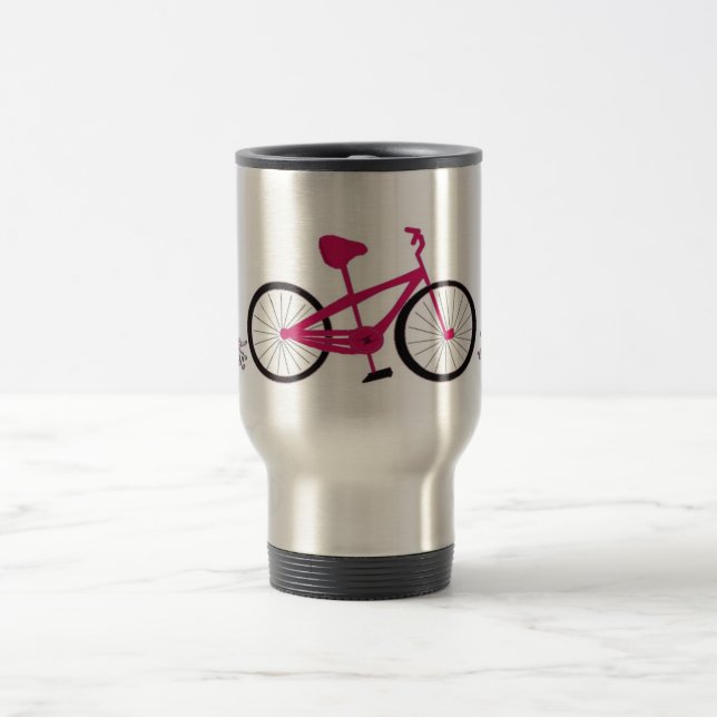 Taza De Viaje Bicicleta Rosa (Centro)
