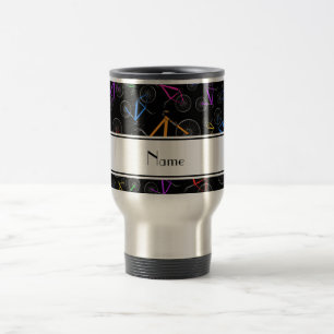 Taza De Viaje Bicis de montaña negras conocidas personalizadas