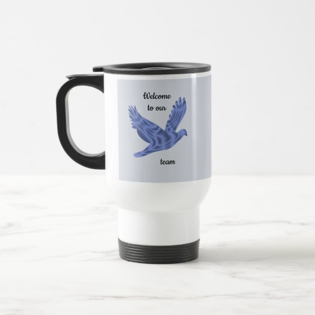 Taza De Viaje Bienvenido a nuestro nuevo empleado de Team Busine (Izquierda)
