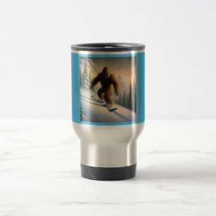 Taza De Viaje Bigfoot Snowboarding