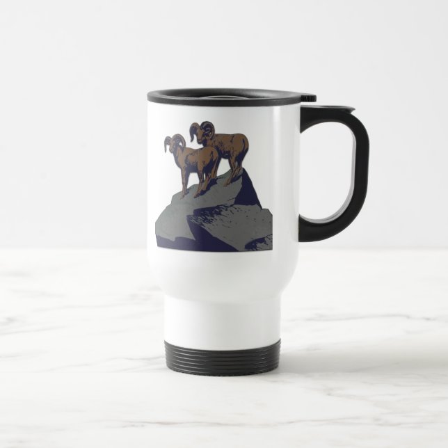 Taza De Viaje Bighorn Oveja Estadounidense Vida Silvestre Occide (Derecha)