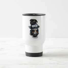 Taza De Viaje Biker Pug