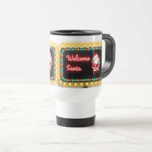 Taza De Viaje Billboard de bienvenida para Navidades brillantes