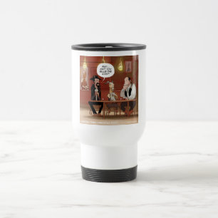 Taza De Viaje ¿Billy The Kid? Dibujo Divertido de Cabra