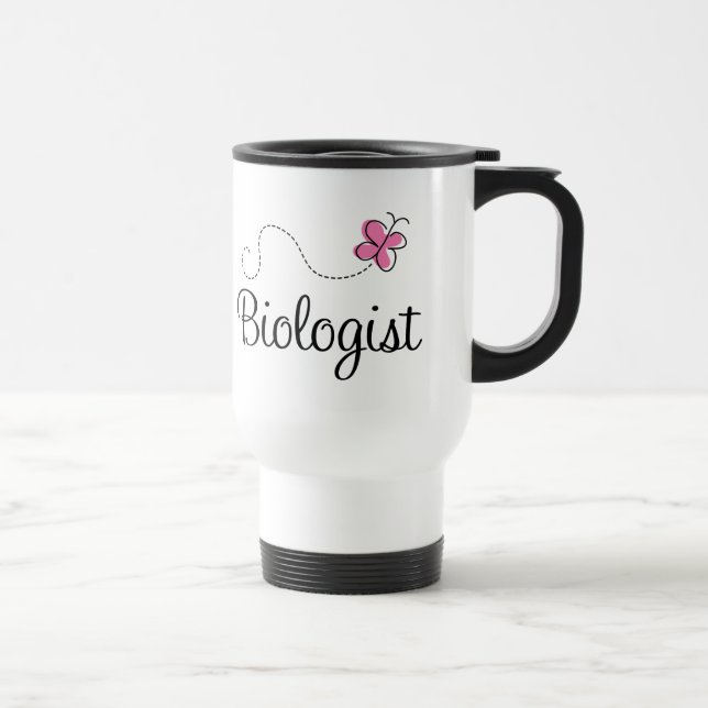 Taza De Viaje Biólogo lindo rosado (Derecha)