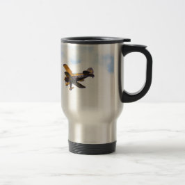 Taza De Viaje Biplano aeroacrobacia en vuelo