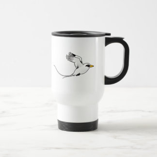 Taza De Viaje Birdorable Blanco-ató Tropicbird en vuelo