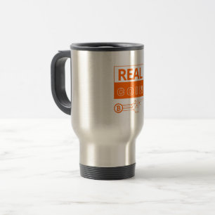 Taza De Viaje Bitcoin de moneda real