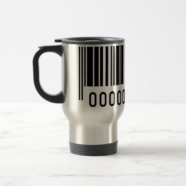 Taza De Viaje Black Barcode Aluminio Travel Mug (Izquierda)