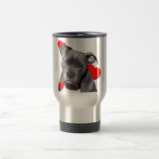 Taza De Viaje Black Pit Bull Staffordshire (Centro)