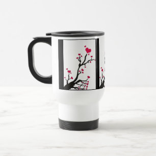 Taza De Viaje Blanco de corteza negra