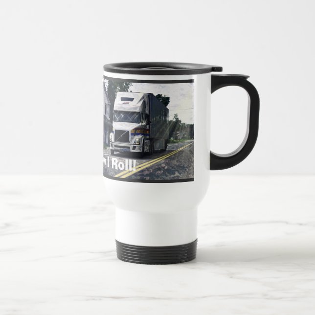 TAZA DE VIAJE BLANCO GRANDE TRUCKER'S VIAJE MUG (Derecha)