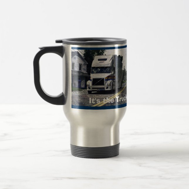 TAZA DE VIAJE BLANCO GRANDE TRUCKER'S VIAJE MUG (Izquierda)