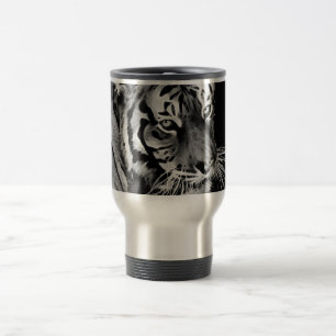 Taza De Viaje Blanco hermoso África del negro del tigre