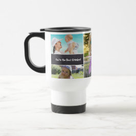 Taza De Viaje Blanco personalizado, 6 fotos de colección, abuela