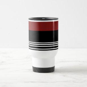 Taza De Viaje Blanco Rojo Negro>CaféViaje Mug