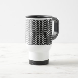 Taza De Viaje BLANCO Y NEGRO KNIT Travel Mug