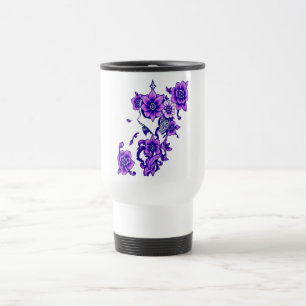 Taza De Viaje Bloom encantado - Skull floral místico místico