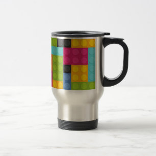 Taza De Viaje bloques de construcción rosa