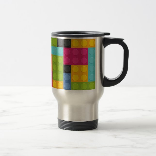 Taza De Viaje bloques de construcción rosa (Derecha)