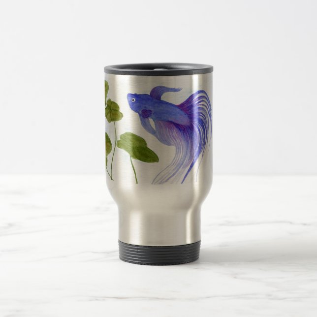 Taza De Viaje Blue Betta Fish (Centro)