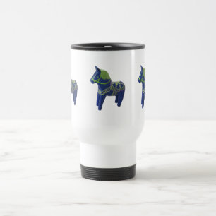 Taza De Viaje Blue Dala Horse Commug