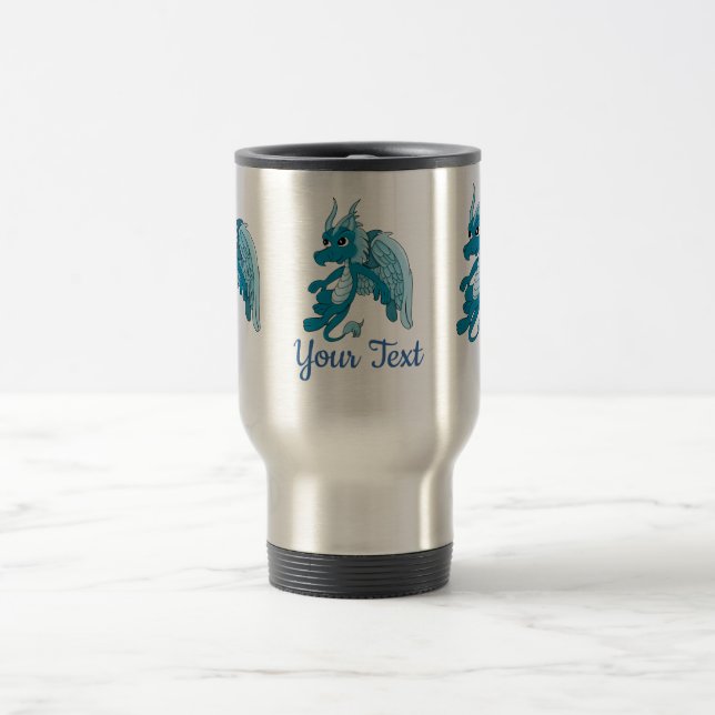 Taza De Viaje Blue Dragon Personalizado Travel Mug (Centro)