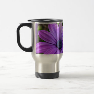 Taza De Viaje Blue Flowers Mug Travel Cup Blue Daisies Cup