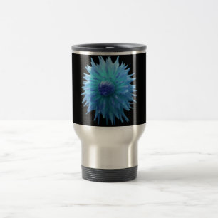 Taza De Viaje Blue Jennie On Black Aluminium Travel Mug