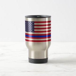 Taza De Viaje "BLUE LINE FINO en BANDERA "