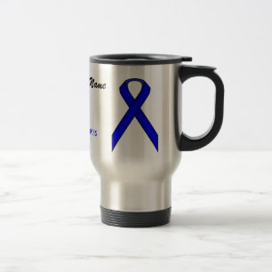 Taza De Viaje Blue Standard Ribbon Tmpl por Kenneth Yoncich