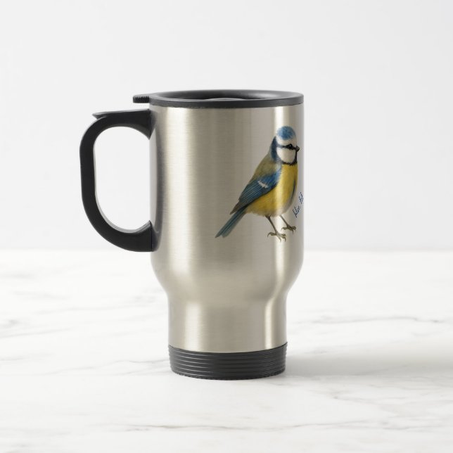 Taza De Viaje Blue Tit Bird Mug Nature Lover Gift (Izquierda)